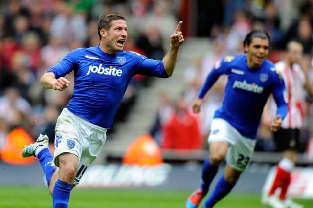 David Norris celebrates his famous St Mary's leveller in April 2012.