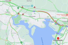 The AA has confirmed that the lane closure on the M27 between junction 11 and 12 is still in place. 
Picture credit: AA 