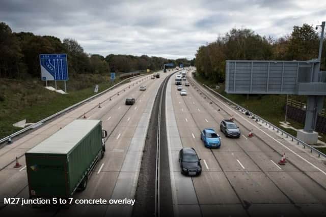 M27 junction 5 to 7. Pic: National Highways