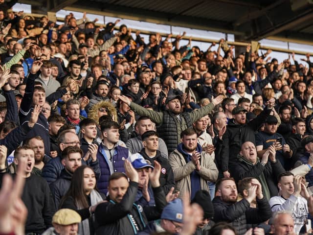Pompey fans backed their team forcefully at Blackpool last week. Pic: Jason Brown/ProSportsImages