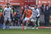 Myles Peart-Harris seizes possession in Pompey's goalless draw at Blackpool. Picture: Jason Brown/ProSportsImages