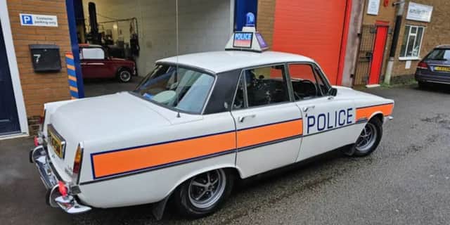 The 1975 Rover P6 3500S was formerly owned by Hampshire police in Winchester before being resprayed black and used as the official staff car of the Earl Mountbatten of Burma.