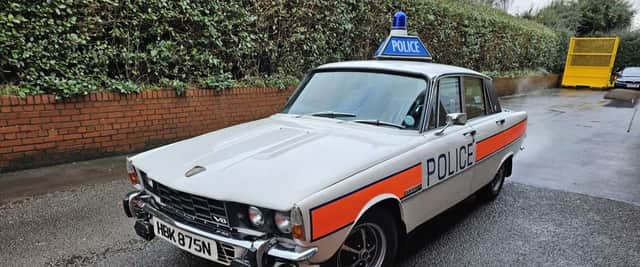 The 1975 Rover P6 3500S was formerly owned by Hampshire police in Winchester before being resprayed black and used as the official staff car of the Earl Mountbatten of Burma.