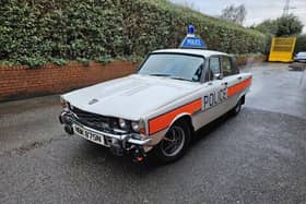 The 1975 Rover P6 3500S was formerly owned by Hampshire police in Winchester before being resprayed black and used as the official staff car of the Earl Mountbatten of Burma.