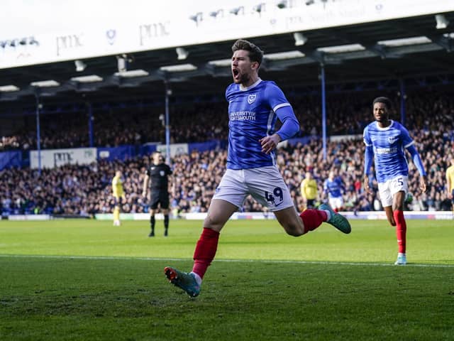 Callum Lang has scored four goals in eight games since joining Pompey from Wigan in January