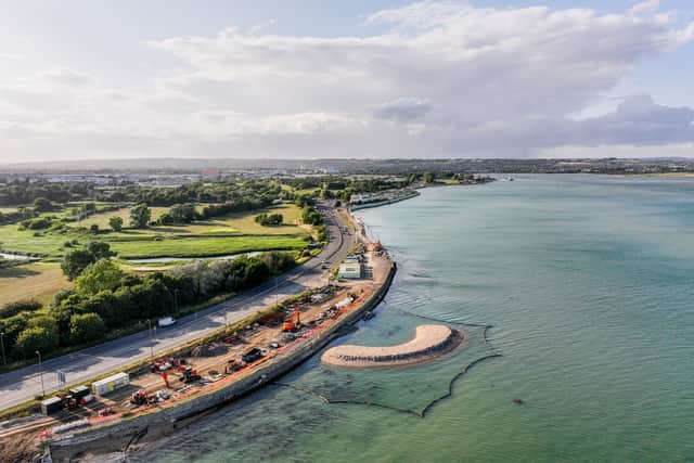 The North Portsea Coastal Defence works - including a bird island