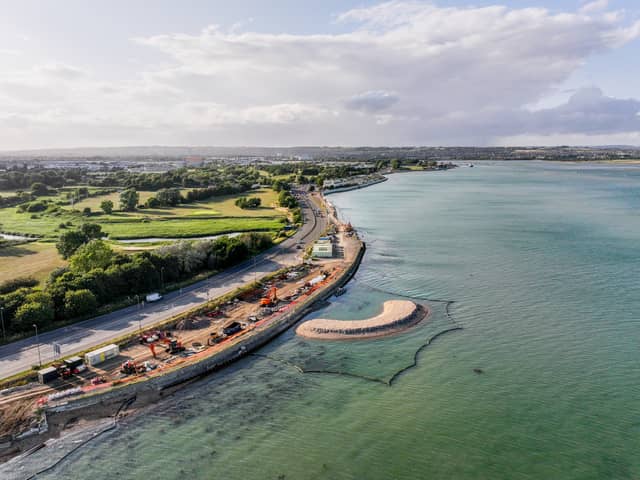 The North Portsea Coastal Defence works - including a bird island