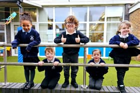 St George's Beneficial Church of England (Voluntary Controlled) Primary School has received a good Ofsted rating following its recent inspection. 


Pictured: Mia Brown, Alfie-Jay Burkhill, Juke Kerridge, Alana Major-Cragg, Hope Melia-Lyndon 