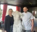 The owners of Smoke and Mirrors in Old Portsmouth, Caitlyn Odin and Jordan Thompson, have been gifted the Venus De Milo statue by Mike Barnett. 