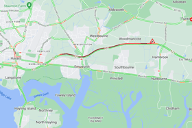 There are lengthy delays on the A27 eastbound near Emsworth. 
Picture: AA