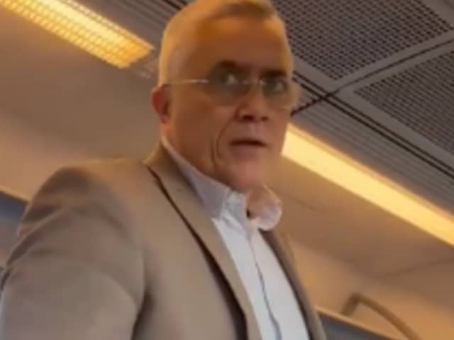 Police would like to speak to this man after a teenage girl was punched in the face aboard a train travelling between Alton and Aldershot. Picture: British Transport Police.