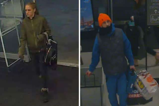 Hampshire police are looking for these two people in connection with a Hedge End shoplifting incident.