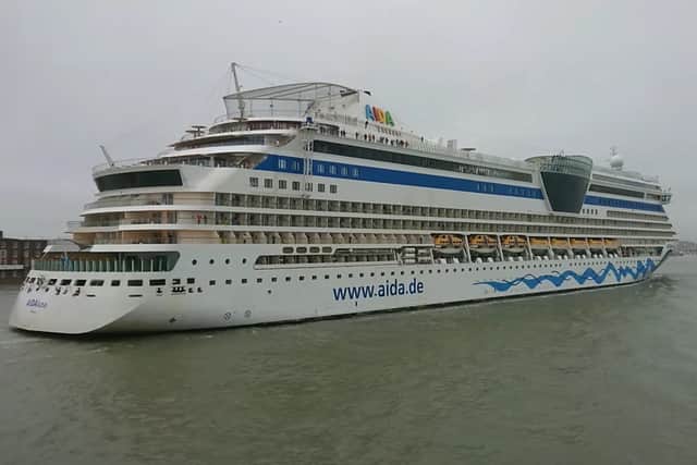 AIDAluna will be sailing away from Portsmouth this evening. Picture: The News