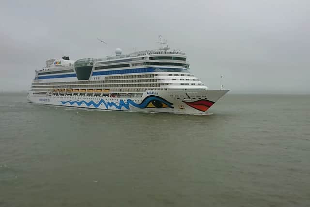 AIDAluna sailing into Portsmouth on March 12 - visiting the city for the first time. Picture: The News