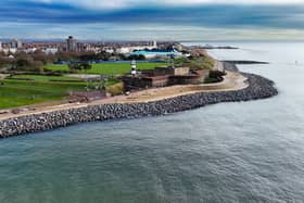 Images show the latest work to improve Southsea's sea defences.