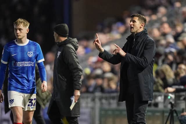 John Mousinho was disappointed with Pompey's performance in the last 10 minutes. Picture: Jason Brown/ProSportsImages