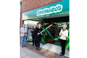 Penny Mordaunt recreates her famous Coronation moment as she opens new Barnardo’s charity shop in Cosham.

Picture: Clare Walsh Photography/Barnardo’s 