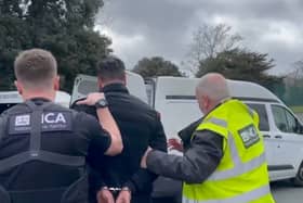A man suspected of being a significant figure in a Kurdish organised crime group involved in smuggling people to the UK in boats and HGVs has been arrested by the National Crime Agency in Portsmouth today, 13 March, 2024. Pic: NCA
