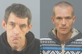 Two men have been sentenced to prison following the 'terrifying' robbery at a One Stop store in Southampton. 

Pictured: Kevin Taylor (left) and Ben Mcewan (right) 