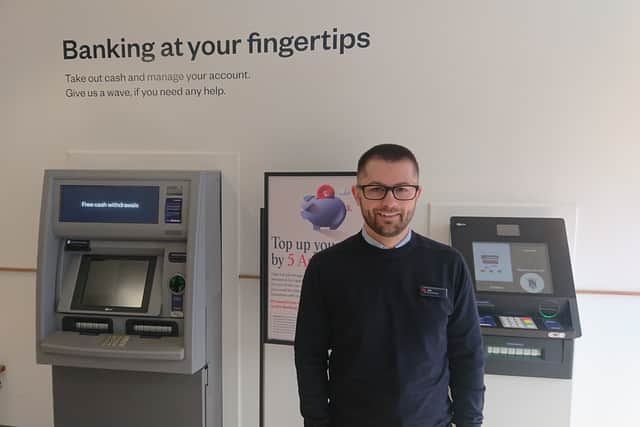 Jed Whitecross, branch manager at Fareham Nationwide, said the mutual keeping its physical locations open is something to be proud of. Picture: The News