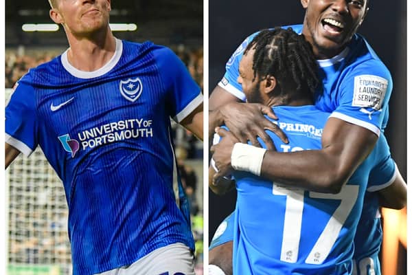 Conor Shaughnessy, left, has been key to Pompey's fine defensive record while Ephron Mason-Clark has helped Peterborough to the division's most goals from one side. 