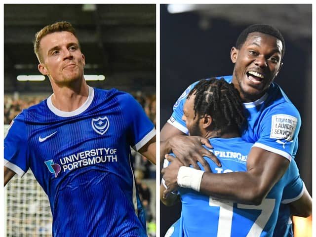 Conor Shaughnessy, left, has been key to Pompey's fine defensive record while Ephron Mason-Clark has helped Peterborough to the division's most goals from one side. 