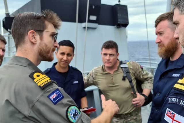Royal Navy personnel working alongside the New Zealand navy. Picture: Royal Navy