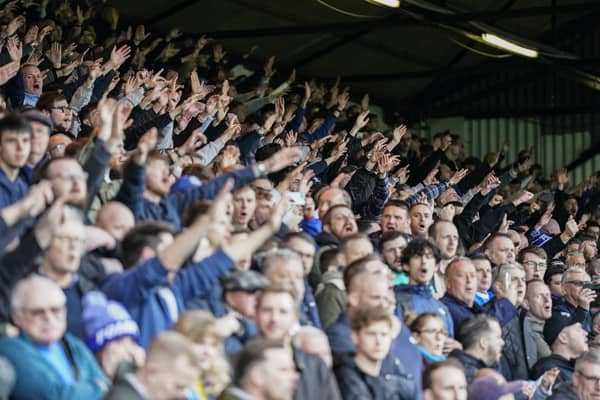 Pompey fans were in full voice at Peterborough. Pic: Jason Brown/ProSportsImages