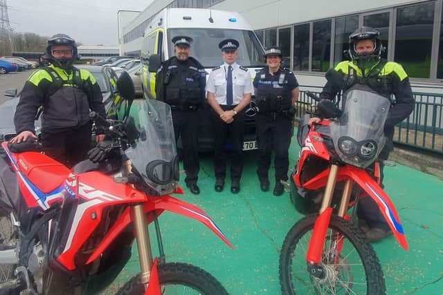 Chief Inspector Chris Spellerberg (middle) with officers at Fareham Reach Police Station on Thursday, March 7. Picture: Hampshire and Isle of Wight Constabulary
