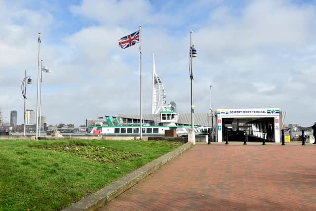 A dispersal order has been put in place in Gosport, which includes the area near the ferry terminal.
