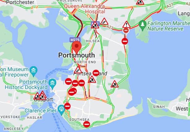Portsmouth traffic delays