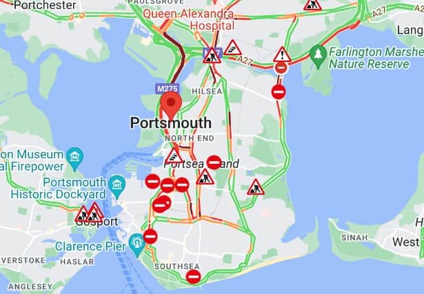 Portsmouth traffic delays 