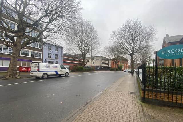 The police cordon in Kingston Crescent has been lifted and traffic is starting to move freely again. Picture: The News