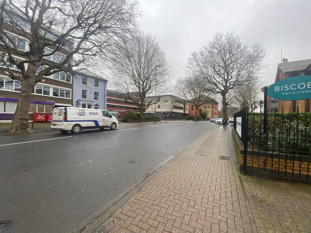 The police cordon in Kingston Crescent has been lifted and traffic is starting to move freely again. Picture: The News
