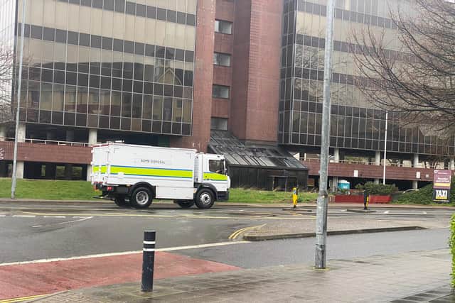 A bomb disposal unit has been deployed to Kingston Crescent after a "suspicious package" was discovered. Picture: The News.