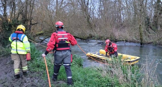 A teenager was rescued by firefighters after getting swept away in the current on March 16. 