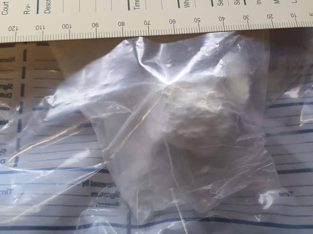 Gosport police have arrested a man after discovering a ball of crack cocaine following a stop and search. 