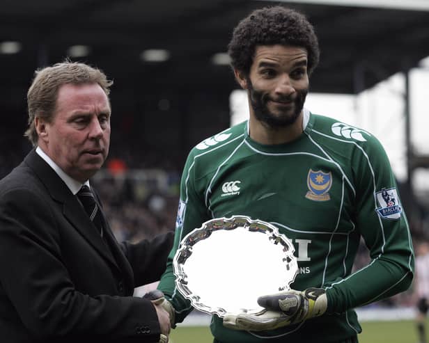 Harry Redknapp is back in the dug out with England. He will manage former Pompey goalkeeper David James and Jermain Defoe. (Image: GLYN KIRK/AFP via Getty Images)