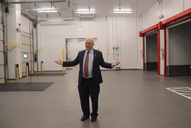 The Border Control Post at Portsmouth International Port has been maligned for its financial cost, with half of the facility not being used in future physical checks. Pictured is Gerald Vernon-Jackson, who described the site as a "white elephant". Picture: Habibur Rahman