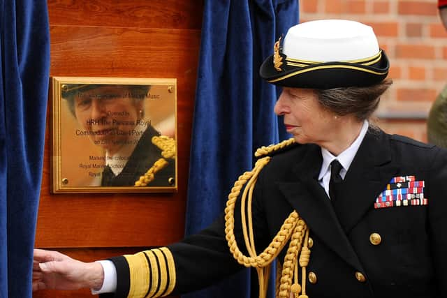 The opening of the new Alford School of Military Music. Pictured: Princess Anne. Picture: Sarah Standing (231123-3139)