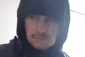 Police would like to speak to this man after a male was seen trying to break into flats in Buckland. Picture: Hampshire and Isle of Wight Constabulary.