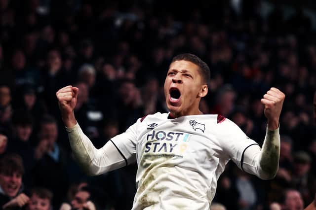 Dwight Gayle is currently injured for Derby. Picture: Photo by Naomi Baker/Getty Images