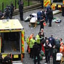 The scene at the Palace of Westminster after the attack in March 2017, which lasted 82 seconds.
Photograph: Stefan Rousseau/PA