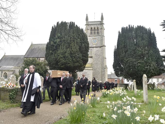 Hundreds today turned out for the funeral of respected Gosport ABC head coach and community figure Darren Blair. Pic: Sarah Standing.