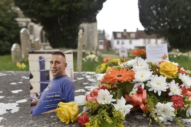 Hundreds today turned out for the funeral of respected Gosport ABC head coach and community figure Darren Blair. Pic: Sarah Standing.