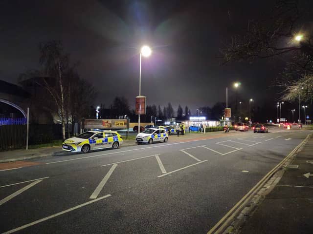 Police cordoned of McDonald's on Portsmouth Road in Cosham as they investigated an incident.