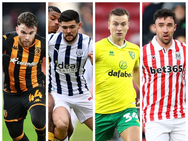 From left to right: Aaron Connolly, Alex Mowatt, Ben Gibson and Enda Stevens are all Championship free agents this summer.