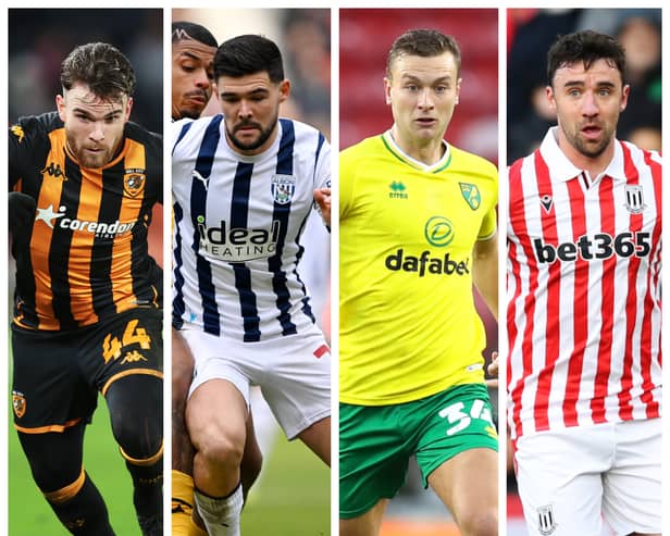 From left to right: Aaron Connolly, Alex Mowatt, Ben Gibson and Enda Stevens are all Championship free agents this summer.