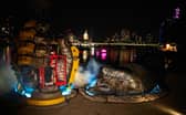 Londoners are stunned as Godzilla and Kong are spotted around the Thames in an epic stunt that spans air, land and the Thames. The formidable Titans have been unleashed in giant sculpture form beneath the OXO Tower which has also been renamed GxK Tower to mark the release of Godzilla X Kong: The New Empire, in cinemas across the UK and Ireland this Friday 29th March.