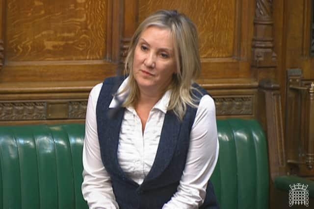 Dame Caroline Dinenage, Gosport MP, in parliament after raising concerns regarding Fort Blockhouse on March 25. Picture: Parliament TV